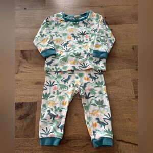 JOHN LEWIS Baby Jungle Dinosaur Pyjamas set size 6-9 months